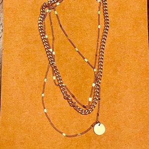 GOLD 3 LAYER NECKLACE| free with any purchase
